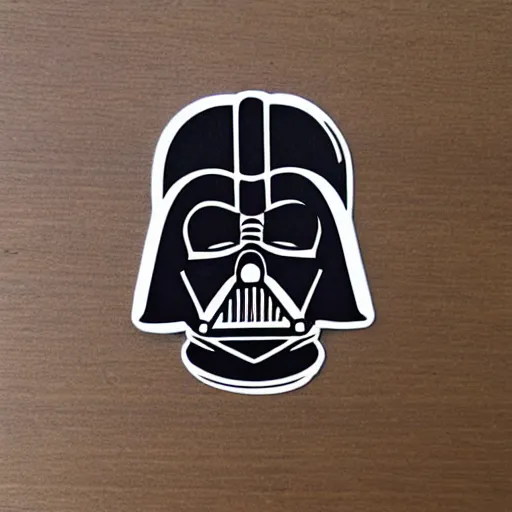 Image similar to symmetrical die cut sticker, darth vader