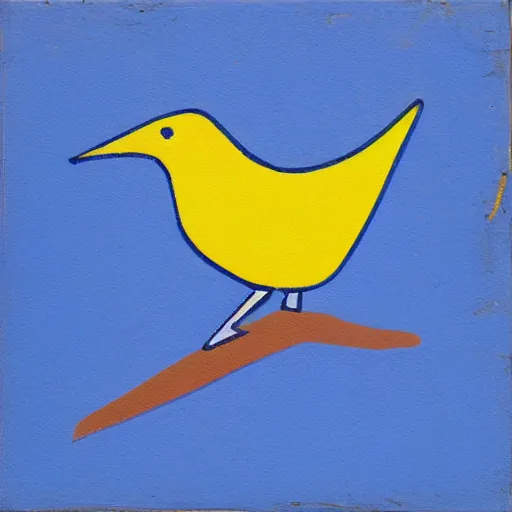 Image similar to Bird icon, blue and yellow