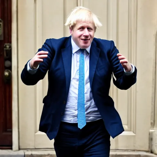 Prompt: photo of Boris Johnson dancing