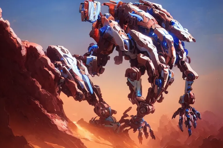 Image similar to clawstrider machine mecha animal beast robot of horizon forbidden west horizon zero dawn bioluminiscence, behance hd by jesper ejsing, by rhads, makoto shinkai and lois van baarle, ilya kuvshinov, rossdraws global illumination