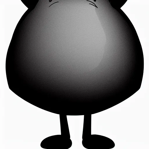 Image similar to book illustration of big chungus, book illustration, monochromatic, white background, black and white image