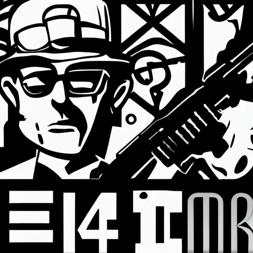 Image similar to vectorized gangster, 4k