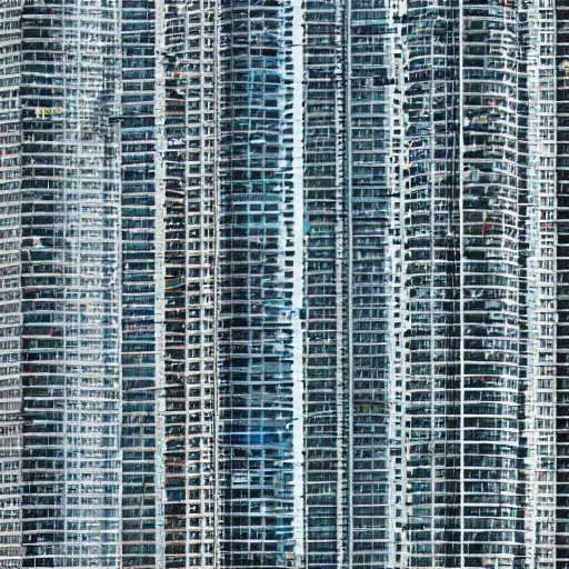 Image similar to multiple towers made up of squatter housing, sony a 7 r 3, f 2 2, fully frontal view, photographed by wolfgang tillmans, ultra detailed,