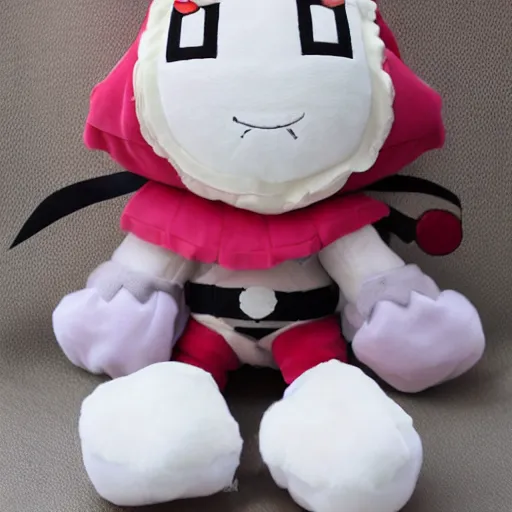 Prompt: cute fumo plush of the party tank whose shield can withstand the toughest attacks, anime knight girl