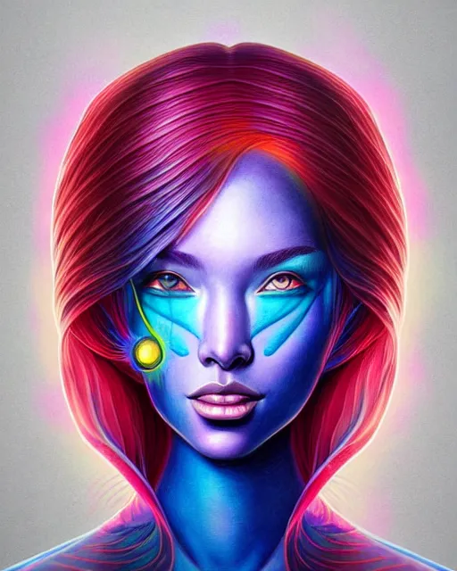 Image similar to richly detailed color illustration of a becoming-one-with-the-universe illustrated by Artgerm and Mina Petrovic and Timothy Kong and Marina Federovna. 3D shadowing