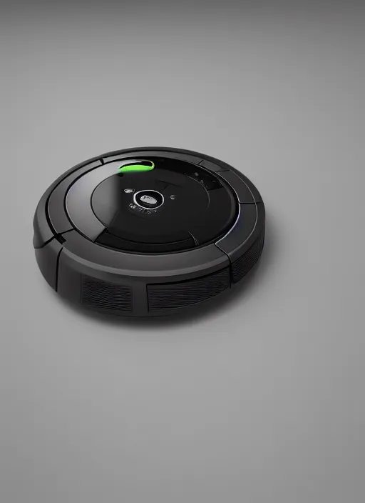Prompt: A Roomba with a four robot spider legs, 3D Product, professional render, studio quality, octane render