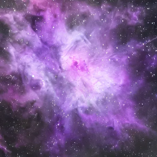 Image similar to Purple nebula, highly detailed.