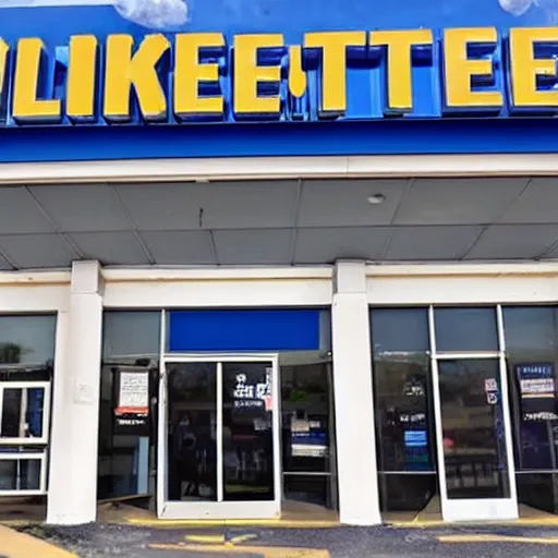 Prompt: a found photo of a blockbuster video storefront next to an eckerd's storefront