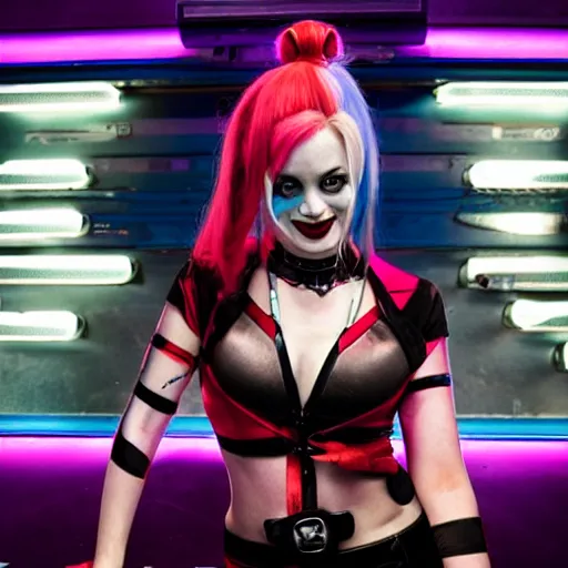 Image similar to harley quinn on the dj decks