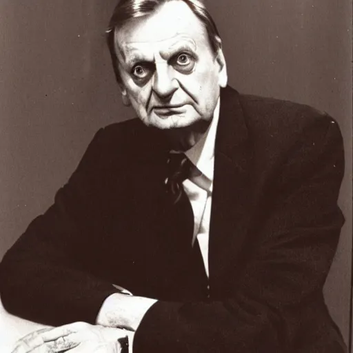 Image similar to A studio portrait of Olof Palme