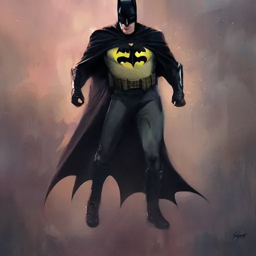 Image similar to batman, paint by greg rutkowski