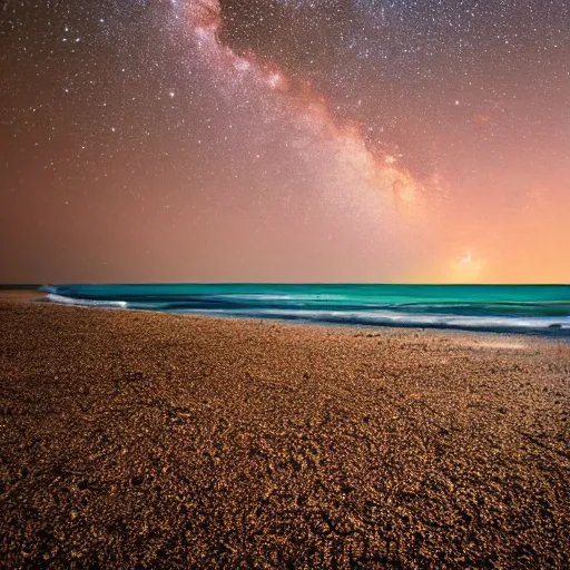 Image similar to planet on milky way as beach