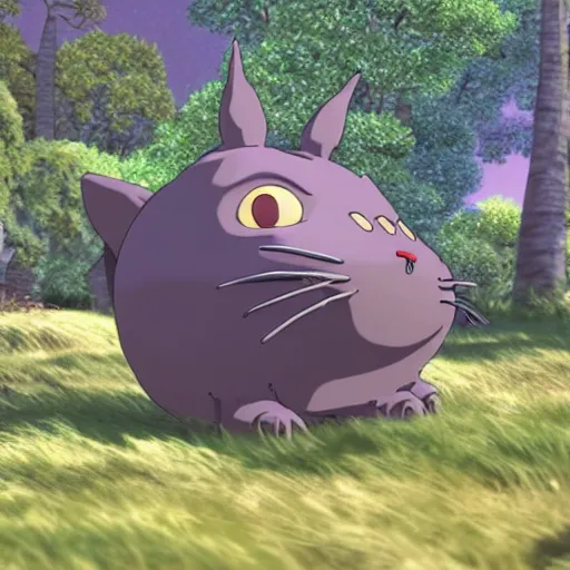 Image similar to catbus from Studio Ghibli, model, high quality 3d render, unreal engine