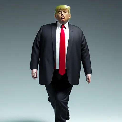 Prompt: hyperrealistic film full body still morbidly obese donald trump, inspired by istvan sandorfi & greg rutkowski & unreal engine, perfect facial symmetry, dim volumetric cinematic lighting, 8 k octane comprehensive render, extremely hyper - detailed, incredibly lifelike attributes, intricate, real flesh texture, masterpiece, artstation, stunning,