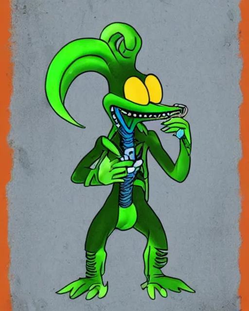 Image similar to perry the platypus as a xenomorph