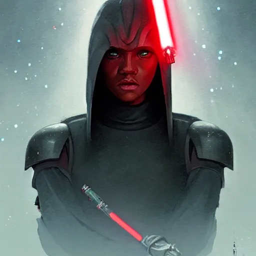 Prompt: star wars sith lord empire Rihanna profile picture by Greg Rutkowski, intricate details, futuristic, volumetric lights, streetwear, studio ghibli, Organic Painting , Matte Painting, geometric shapes, hard edges, trending on the artstation, fantasy LUT, realistic by Sachin Teng + Martin Grip + Moebius + Patrick Gleason, smooth, sharp focus, illustration, art by John Collier and Albert Aublet and Krenz Cushart and Artem Demura and Alphonse Mucha, techwear, Industrial Scifi, detailed illustration, character portrait,