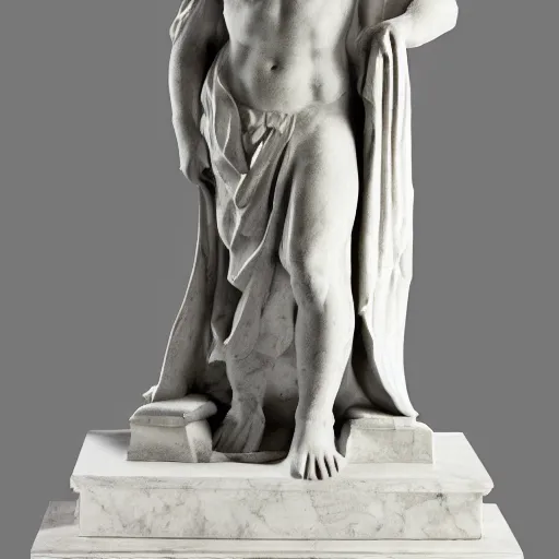 Image similar to Marble statue of a grey