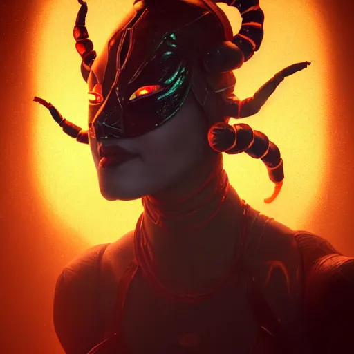 Prompt: the anticipation of the scorpion queen, huggy wuggy from poppy playtime video game, fullbody, ultra high detailed, glowing lights, oil painting, greg rutkowski, charlie bowater, beeple, unreal 5, daz, hyperrealistic, octane render, rpg portrait, dynamic lighting, fantasy art, beautiful face