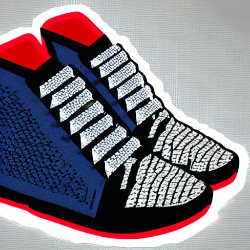 Image similar to balenciaga sneakers in minecraft