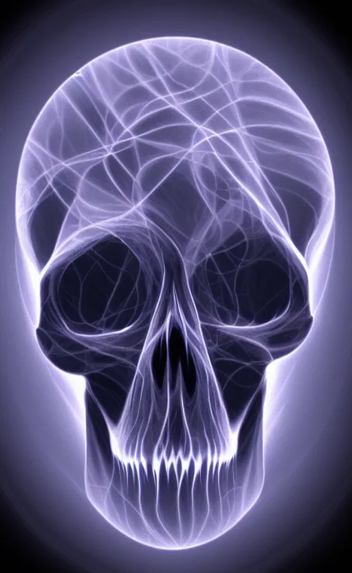 Image similar to skull made of Fractal flame