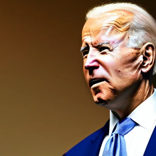 Image similar to joe biden with glowing laser eyes, artstatiom