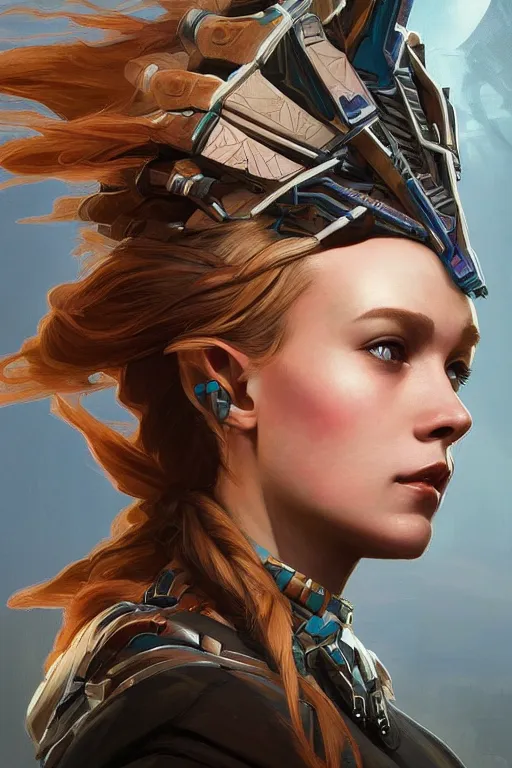 Image similar to symmetry!! portrait of sydney sweeny in the style of horizon zero dawn, machine face, intricate, elegant, highly detailed, digital painting, artstation, concept art, smooth, sharp focus, illustration, art by artgerm and greg rutkowski and alphonse mucha, 8 k