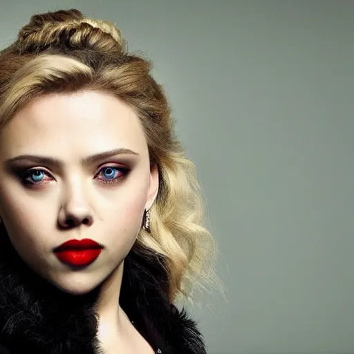 Image similar to scarlett johannson as a vampire