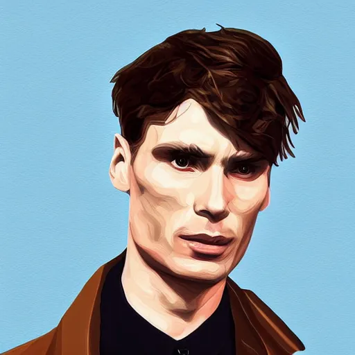 Prompt: Thomas Shelby cillian murphy standing in atlantis, digital painting, illustration, highly detailed, artstation