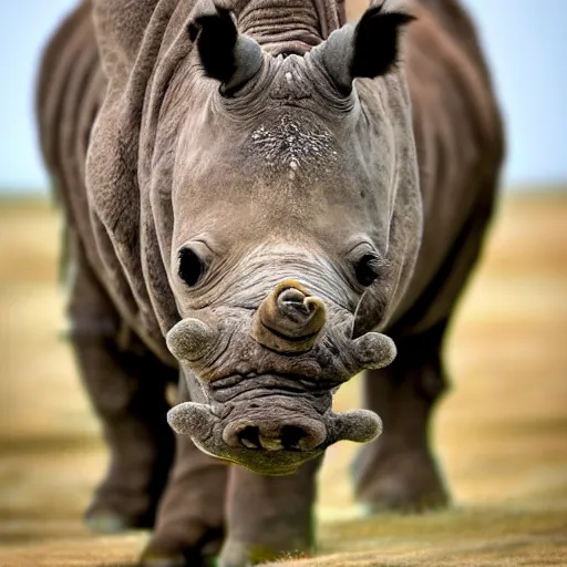 Image similar to wooly hairy brown rhino nature photography