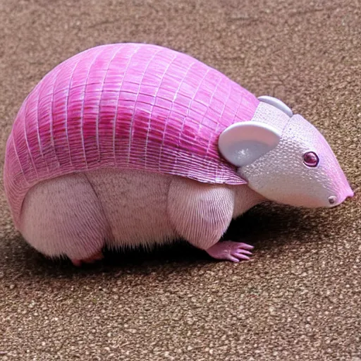Prompt: ( ( ( pink fairy armadillo riding on a small cloud carrying a small backpack ) ) ), anime,