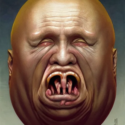 prompthunt: vladimir putin blobfish, blobfish putin hybrid, putin face,  vladimir putin anthropomorphic transformation, macabre, horror, by donato  giancola and greg rutkowski and wayne barlow and zdzisław beksinski,  realistic face, visible face, digital