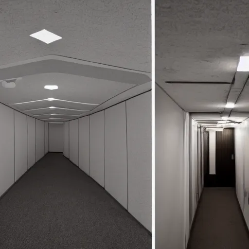 Image similar to noisy photograph of liminal underground tiny homes, office ceiling panels, retrofuturism, brutalism, minimalist, cinematic, soft vintage glow