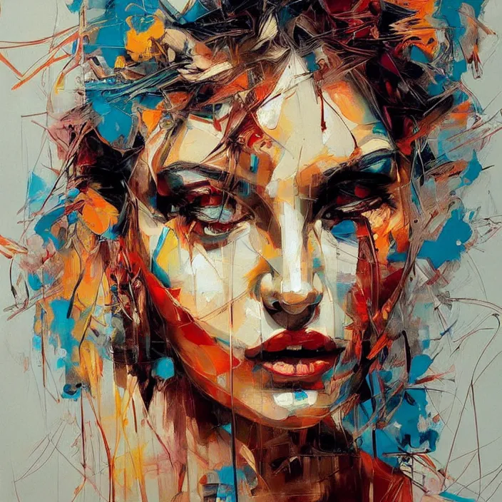 Image similar to masterpiece beautiful portrait by hopare