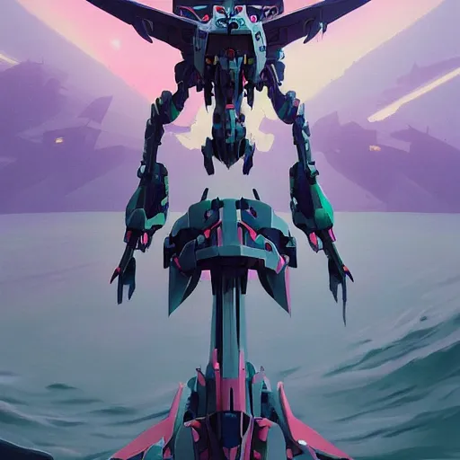 Image similar to detailed painting of amphibious zoids evangelion gundam by sergey kolesov, beeple, nekro, pascal blanche, rhads. in style of colorful comic noir illustration, symmetry, sci fi, hyper detailed. octane render. realistic. trending on artstation