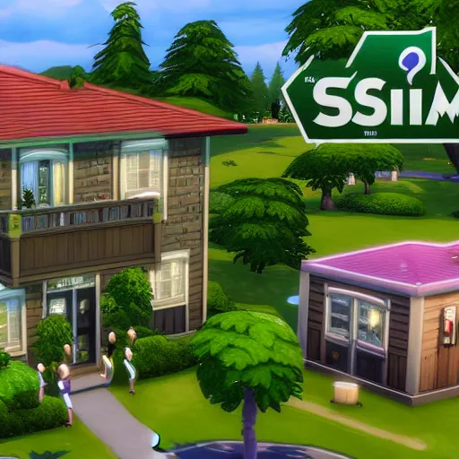 Image similar to a new sims 4 neighborhood for the game