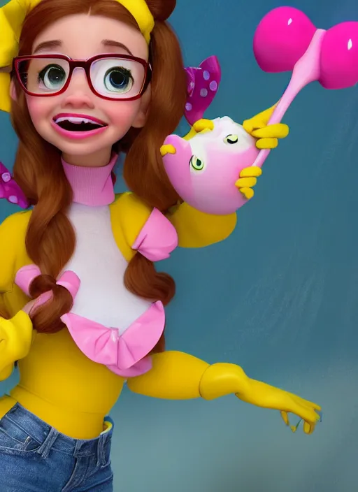 Prompt: portrait of Belle Delphine in the style of Disney Pixar, 3D, 4K