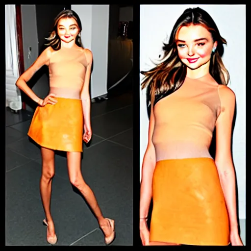 Image similar to miranda kerr made of chocolate powder, mango and whipped cream