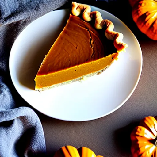 Image similar to pumpkin pie slice on a plate