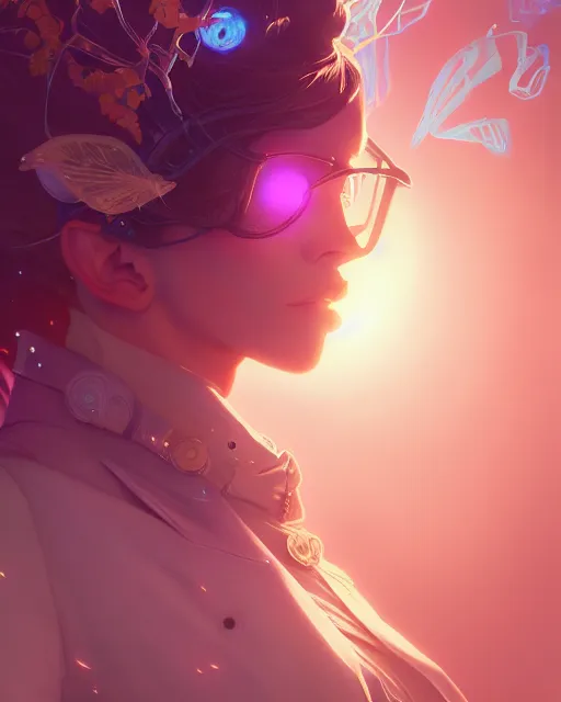 Prompt: highly detailed surreal vfx portrait of a cyber noir fairy, stephen bliss, unreal engine, greg rutkowski, loish, rhads, beeple, makoto shinkai and lois van baarle, ilya kuvshinov, rossdraws, tom bagshaw, alphonse mucha, global illumination, detailed and intricate environment