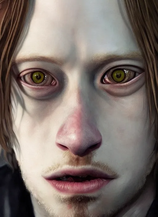 Prompt: detailed still of macaulay culkin, wolfboy, detailed realistic face, digital art, by charlie bowater, by magali villeneuve, gorgeous lighting, unreal engine, movie composition