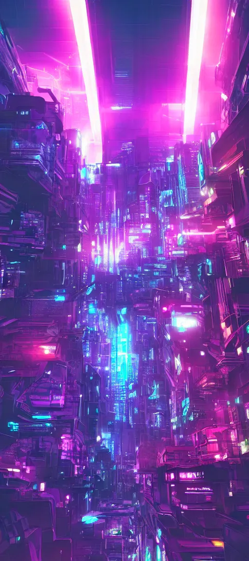 Image similar to A scifi futuristic city scape, neon lights, 2050, digital art