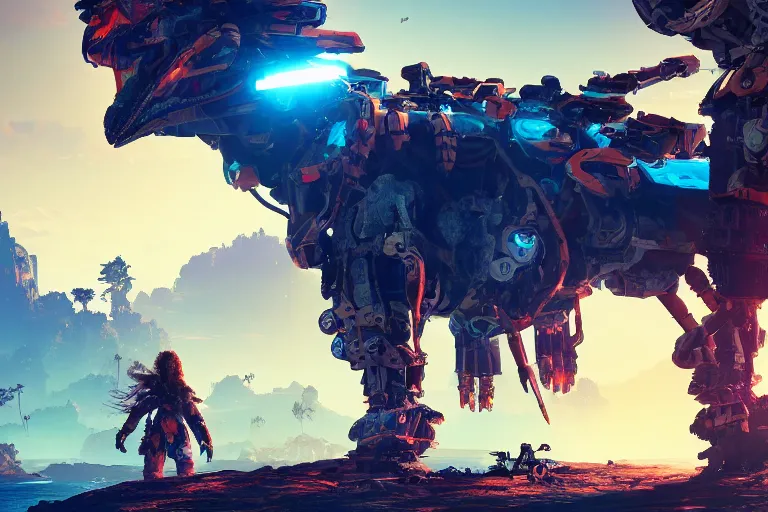Image similar to sunwing machine mecanical creature robot of horizon forbidden west horizon zero dawn bioluminiscence global illumination ray tracing hdr fanart arstation by ian pesty and alena aenami artworks in 4 k