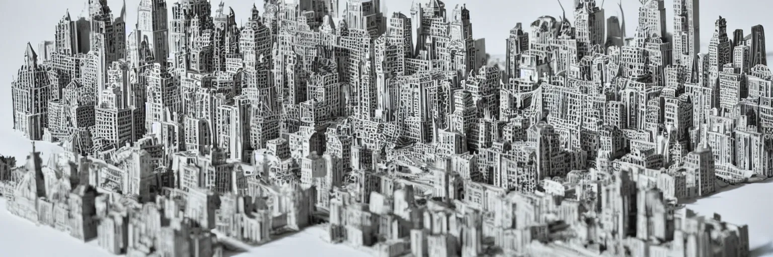 Prompt: cityscape architecture paper art