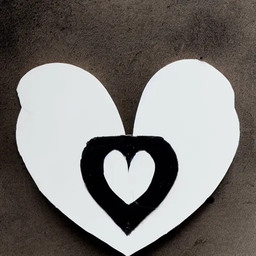 Image similar to an all black chicken spotted white heart shapes