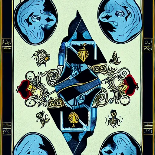 Prompt: a beautiful illustration of Harry Potter playing cards with Lord Voldemort, artstation trending
