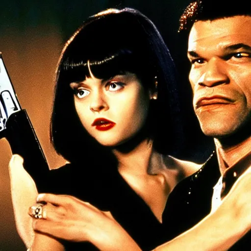 Image similar to pulp fiction with the twilight characters