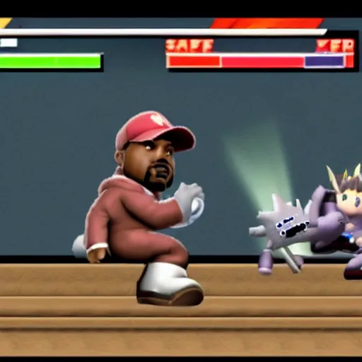 Image similar to kanye west in super smash bros melee