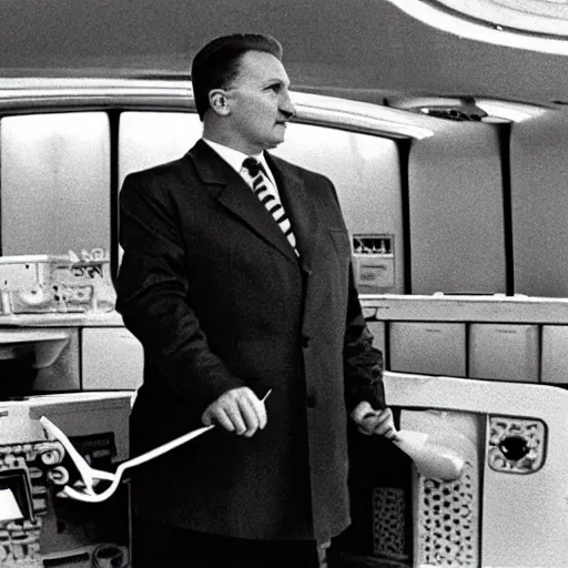 Prompt: Alexander Lukashenko in Dr. Strangelove or: How I Learned to Stop Worrying and Love the Bomb, cinematic still