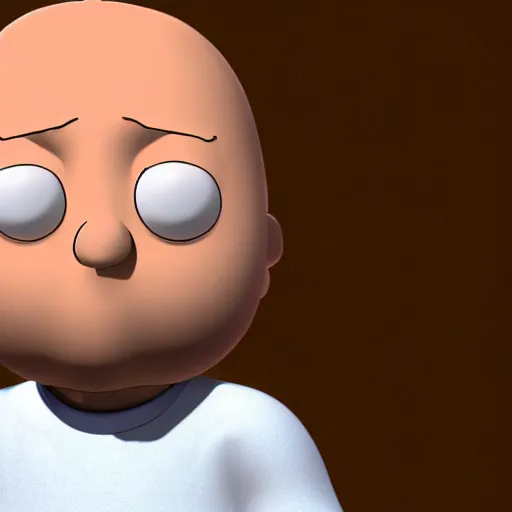 Prompt: 3d render of stewie griffin