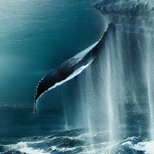 Prompt: photomanipulation of a huge whale that has tiny fairy wings